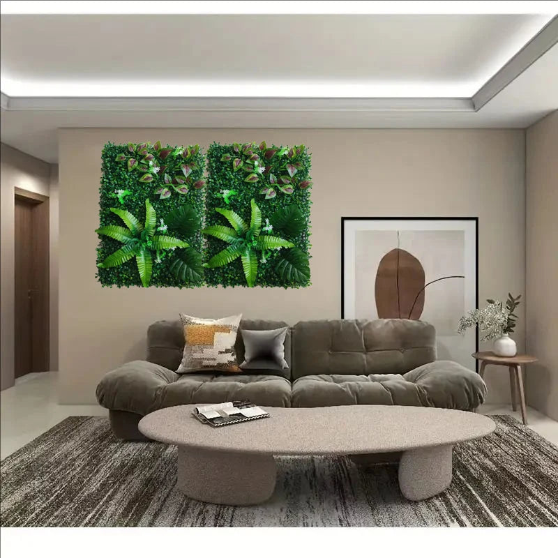 Panel de follaje artificial de 40 × 60 cm