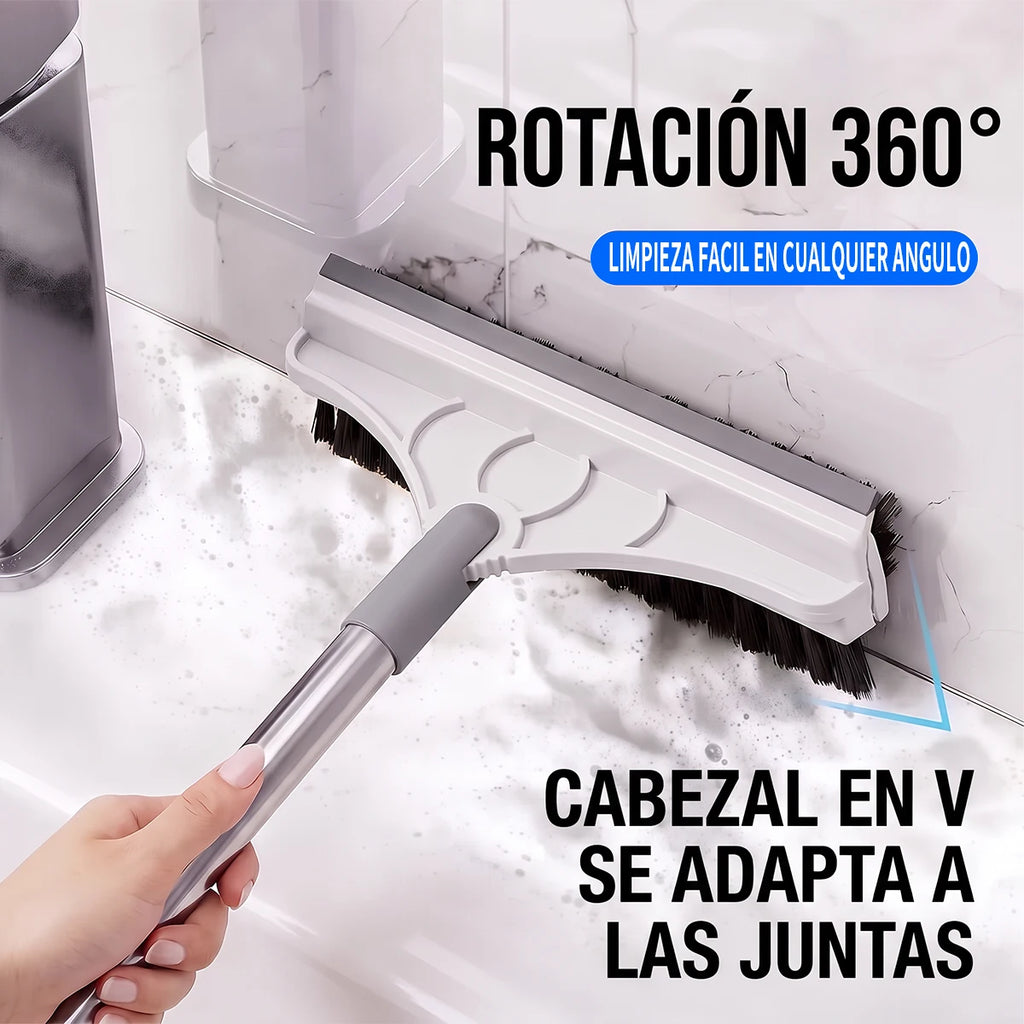 Cepillo manual para limpiar pisos con mango