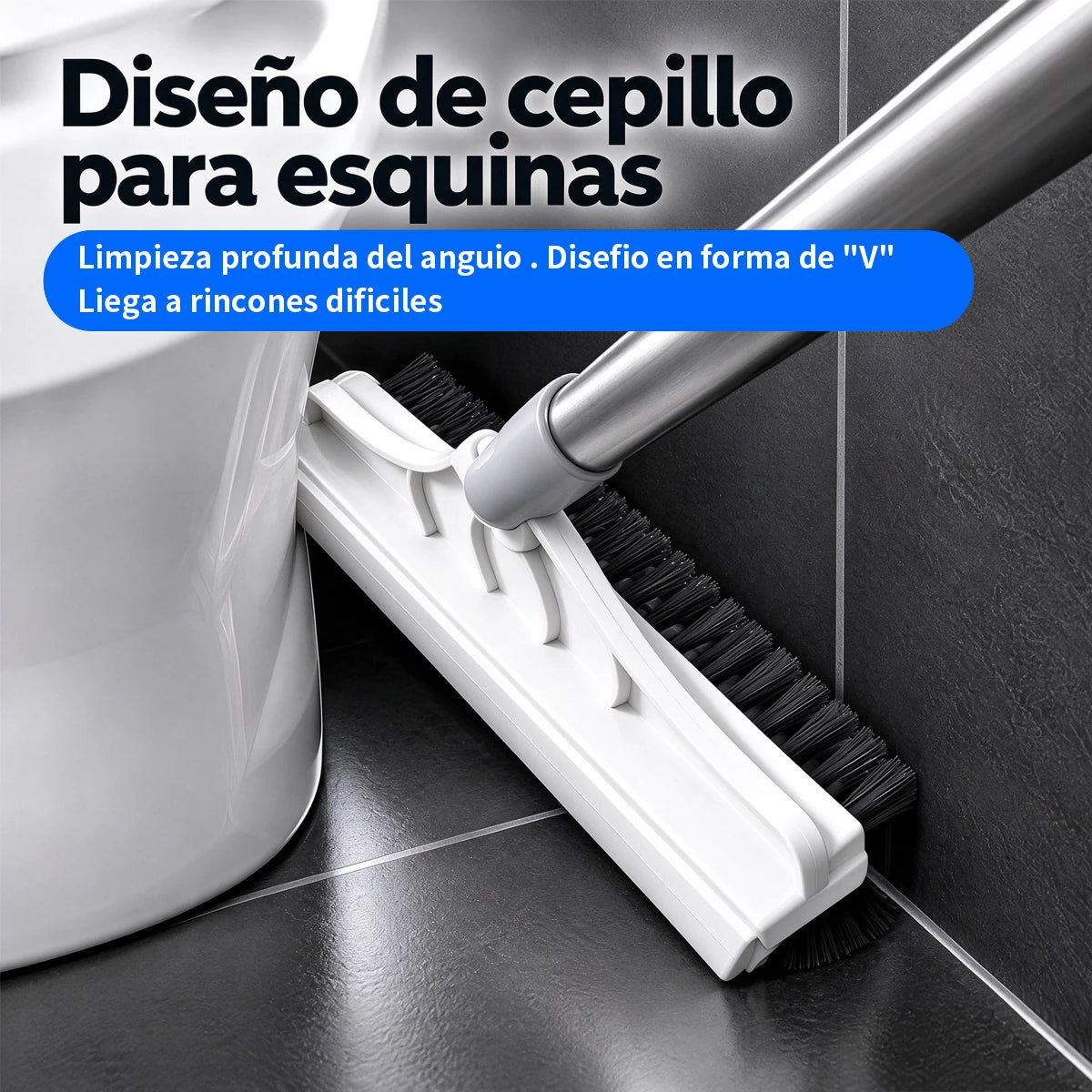 Cepillo manual para limpiar pisos con mango