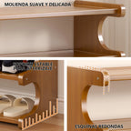 Zapatera de bambú de 6 niveles