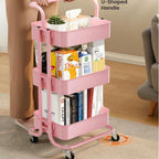 Carrito organizador de 3 niveles con ruedas