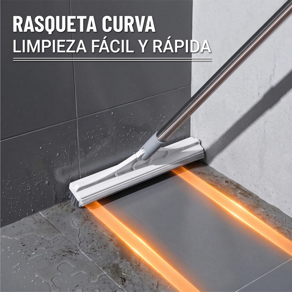 Cepillo manual para limpiar pisos con mango