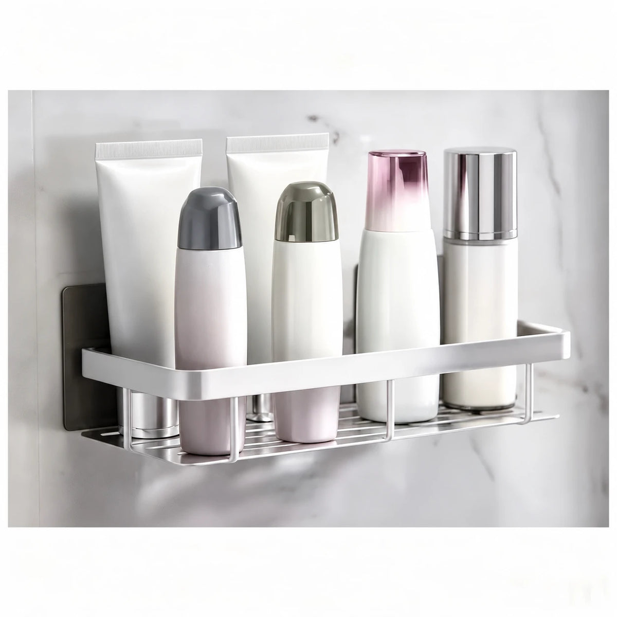 Repisa de pared para organizar el baño | Negra