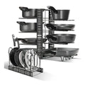 Organizador ajustable para sartenes de 8 niveles