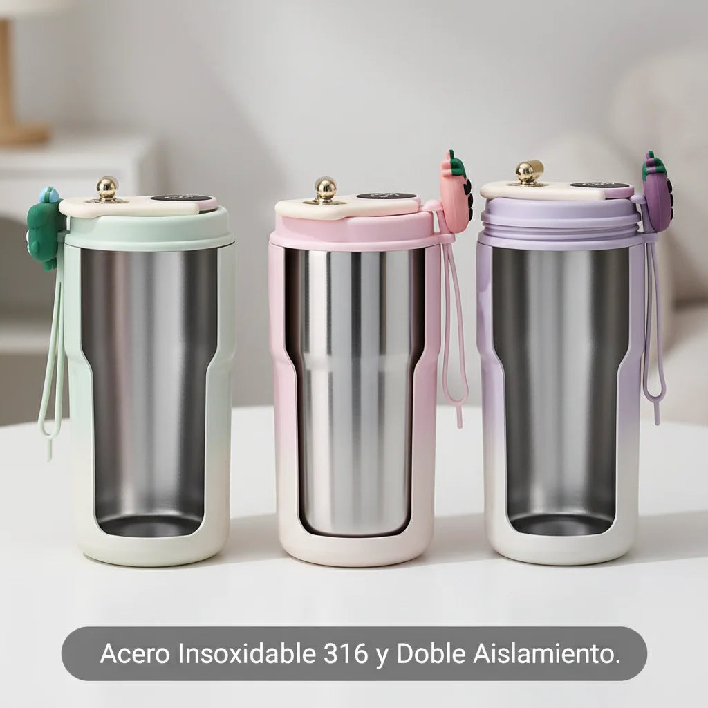 Termo de 450 ml con pantalla de temperatura