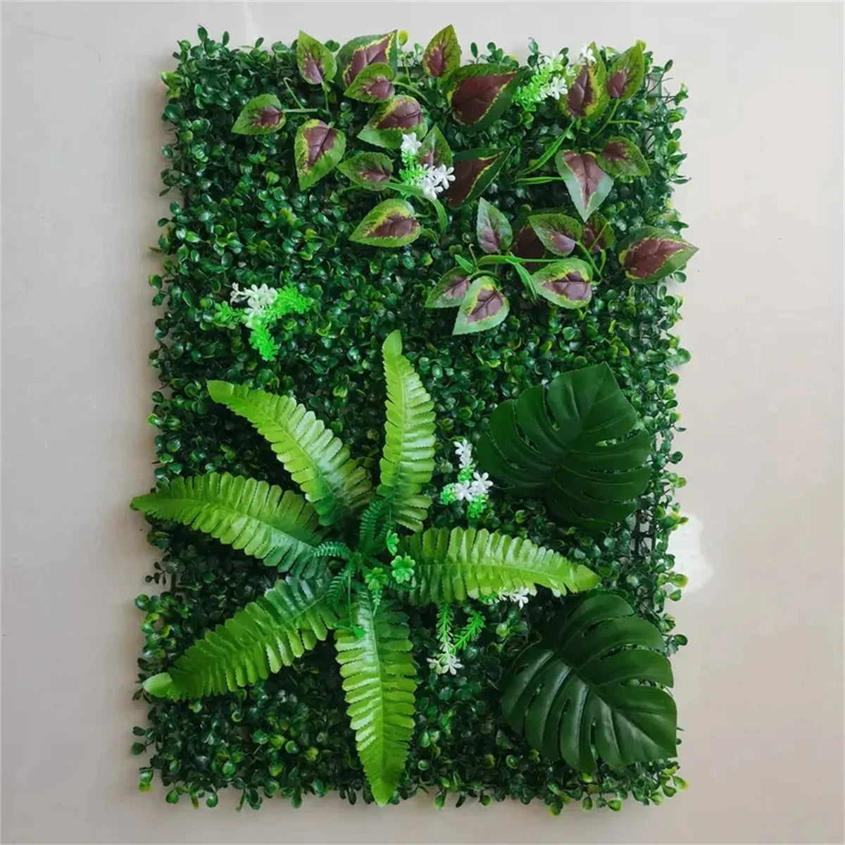 Panel de follaje artificial de 40 × 60 cm