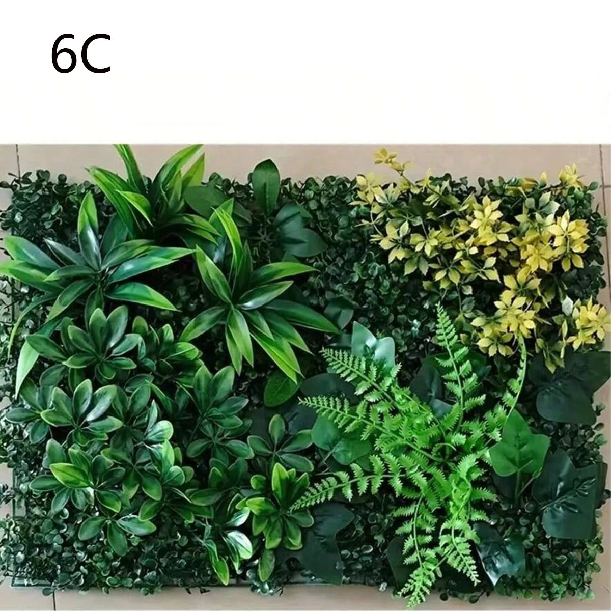Panel de follaje artificial para muro