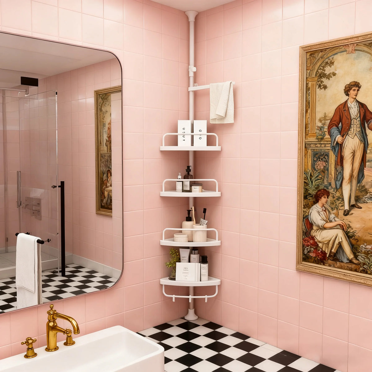 Organizador esquinero para baño 360°