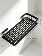 Repisa de pared para organizar el baño | Negra