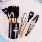 Juego de utensilios de silicón para cocina, 12 piezas