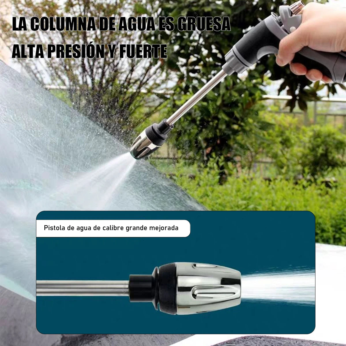 Hidrolavadora portátil inalámbrica con boquilla ajustable