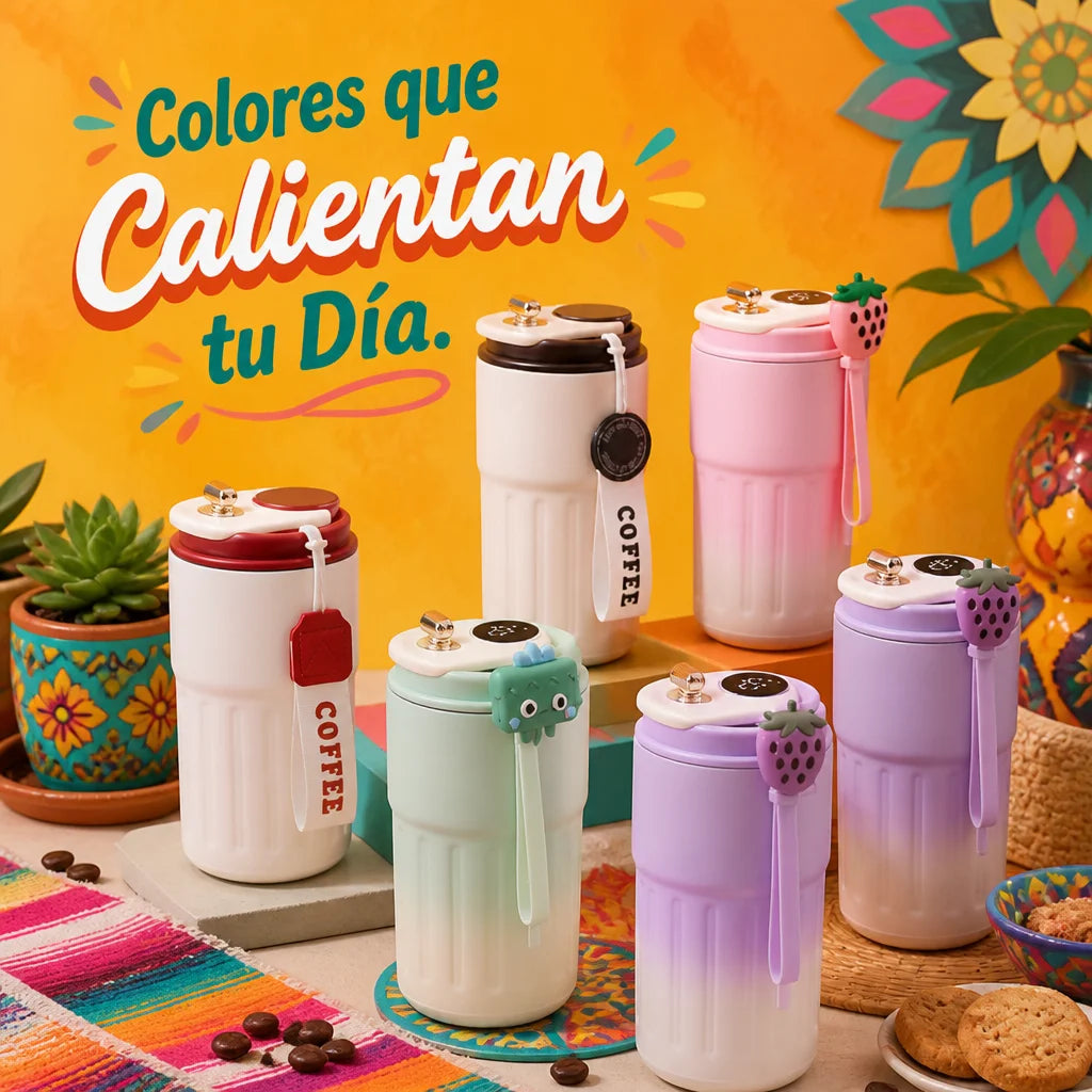 Termo de 450 ml con pantalla de temperatura