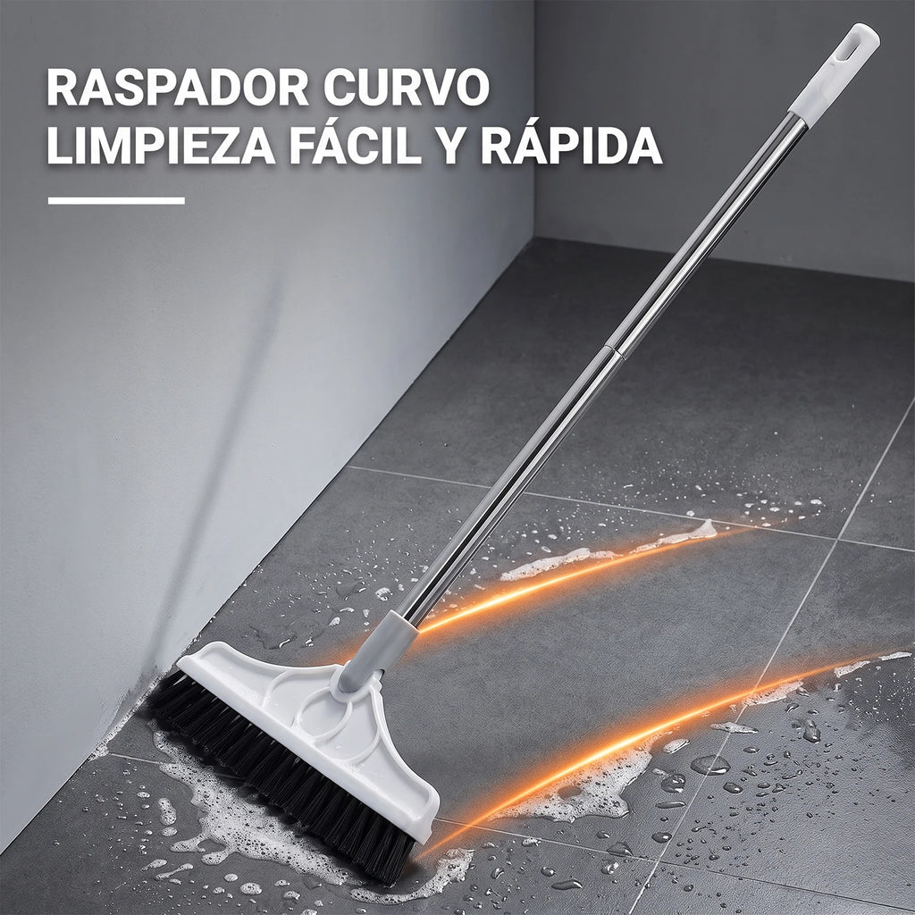 Cepillo manual para limpiar pisos con mango
