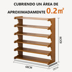 Zapatera de bambú de 6 niveles