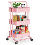 Carrito organizador de 3 niveles con ruedas