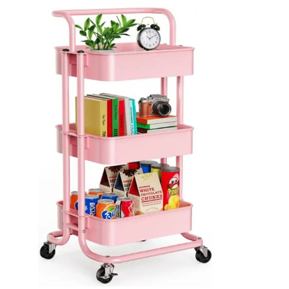 Carrito organizador de 3 niveles con ruedas