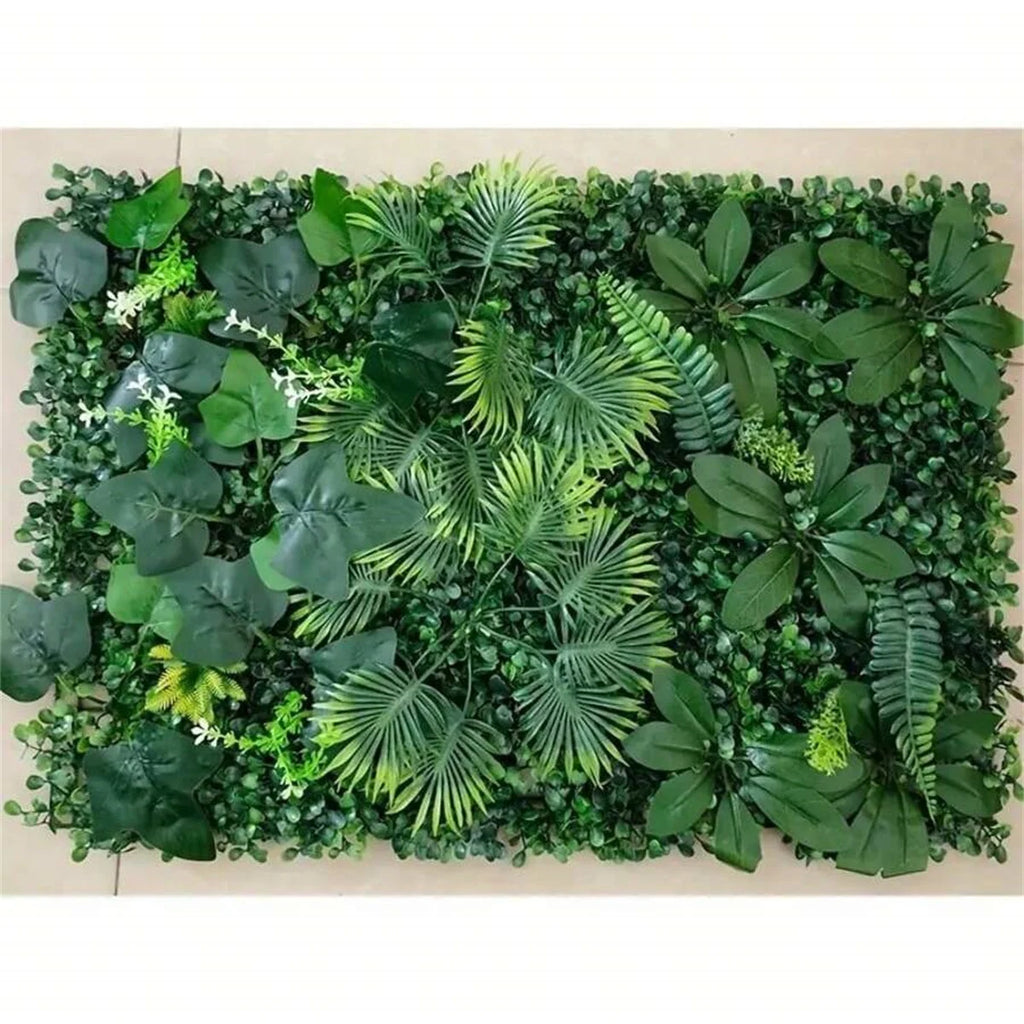 Panel de follaje artificial para muro