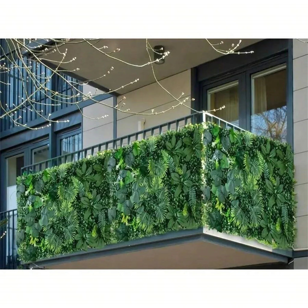 Panel de follaje artificial para muro