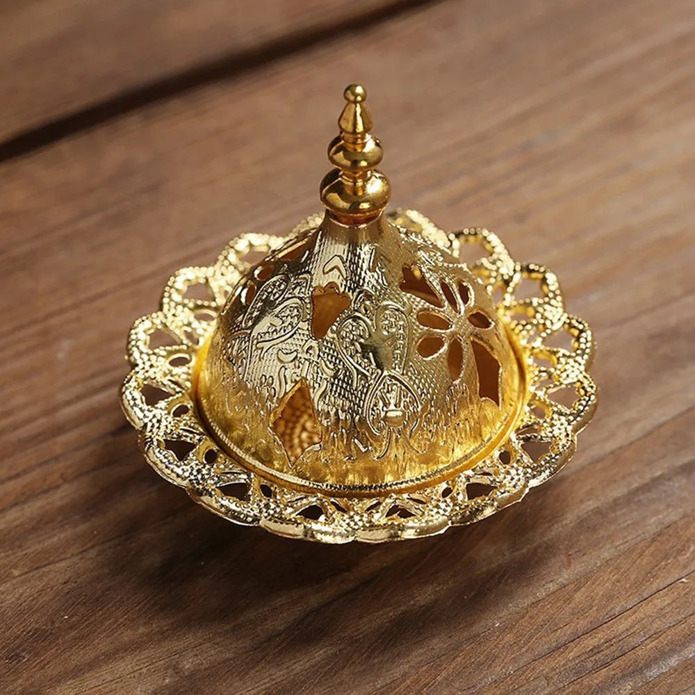 Incensario decorativo dorado