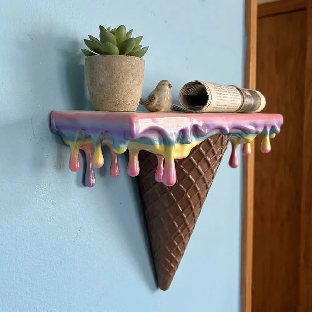 Repisa de pared tipo helado derretido