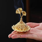 Incensario decorativo dorado