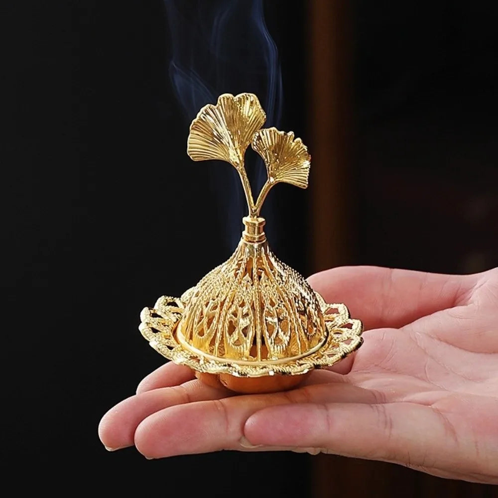 Incensario decorativo dorado
