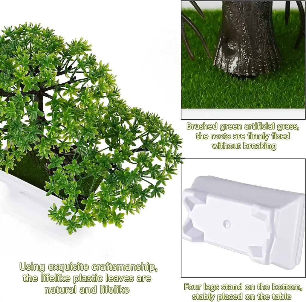 Planta artificial decorativa con maceta