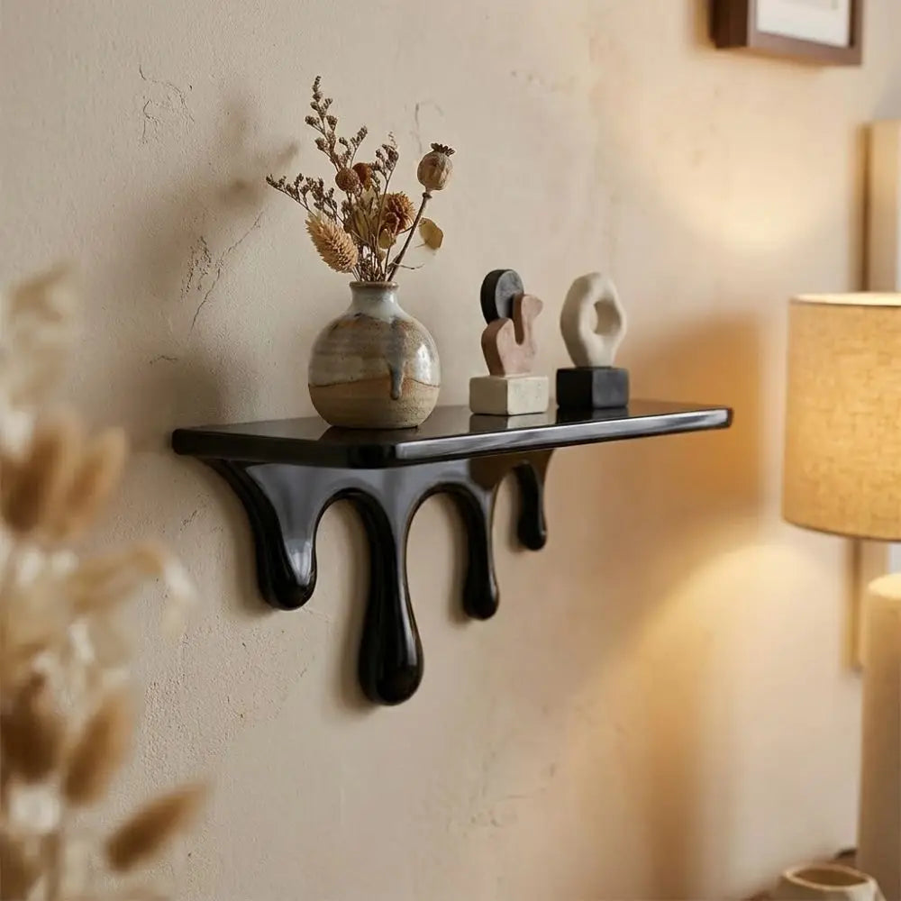 Repisa decorativa de pared con gotas