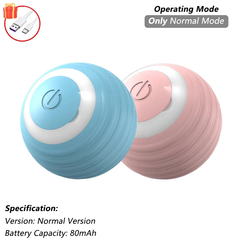 Pelotas azul y rosa para gato con botones blancos
