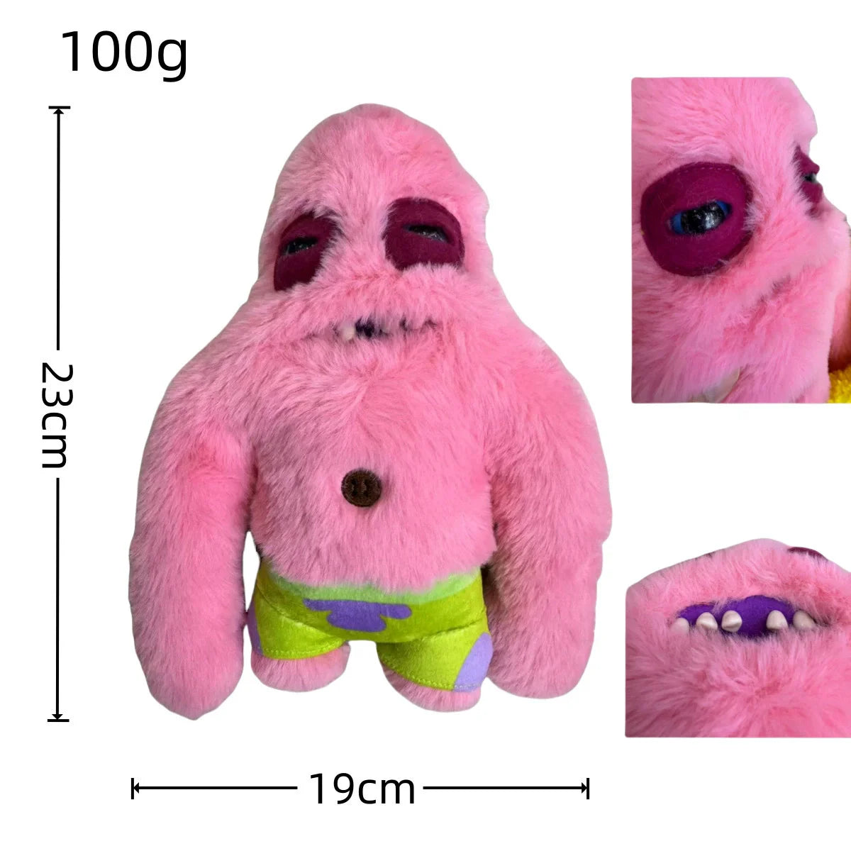 Peluche de monstruo con dientes