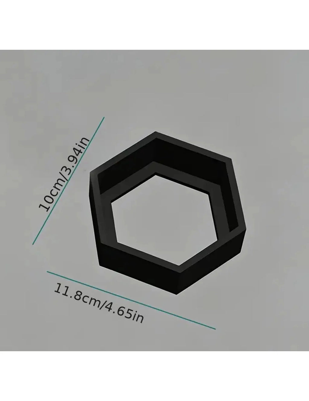 Repisas hexagonales de pared, 3 piezas