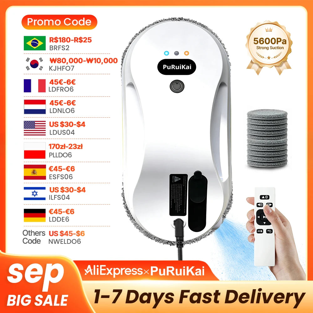 Robot limpiavidrios con control remoto PRK-309