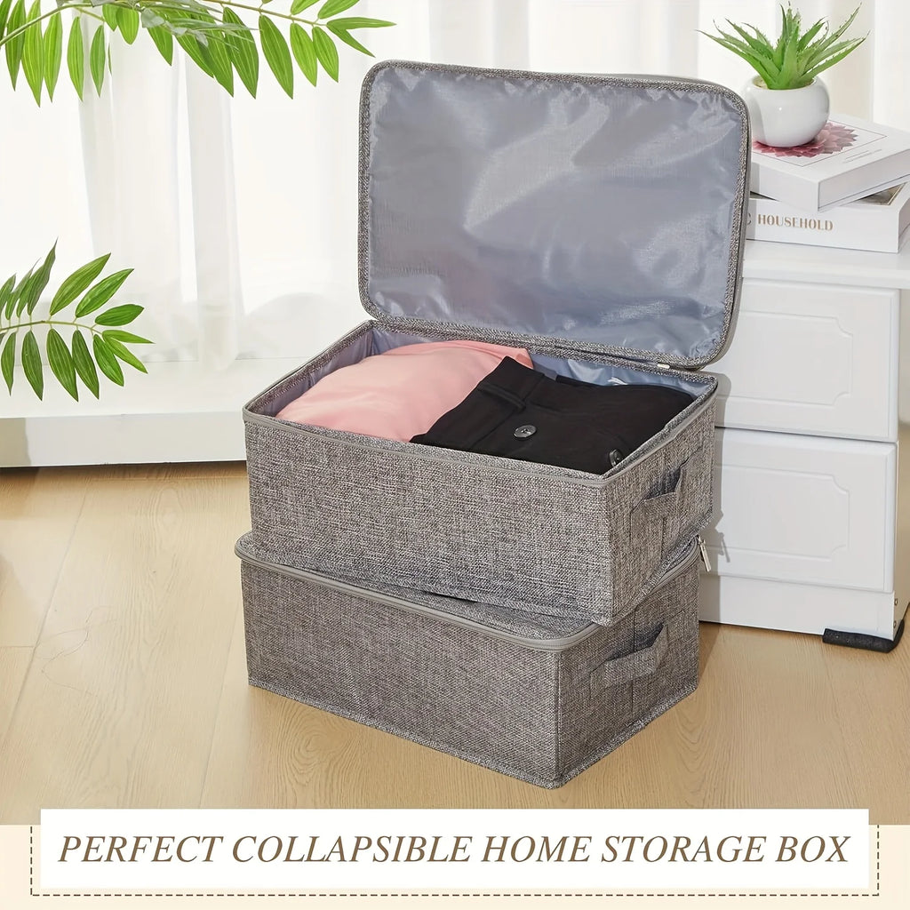 Caja organizadora plegable con tapa y asas