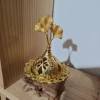 Incensario decorativo dorado