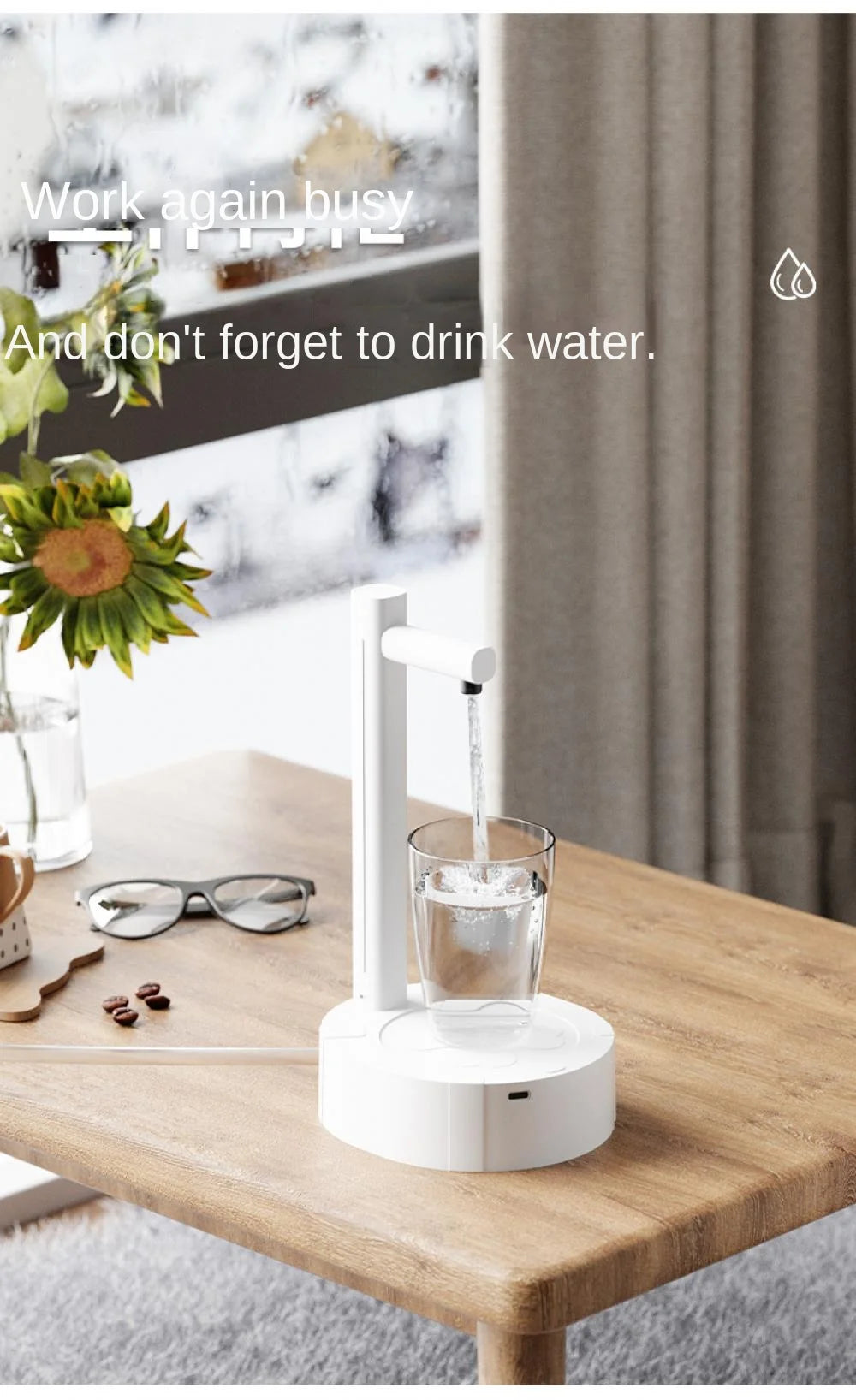 Dispensador de agua recargable para garrafón