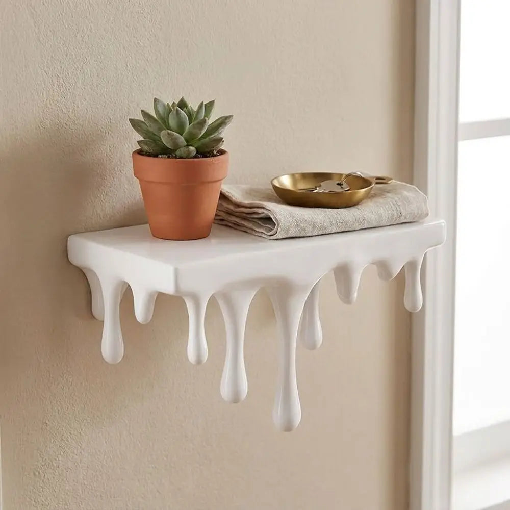 Repisa de pared con efecto derretido