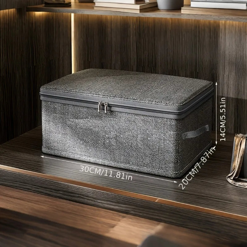 Caja organizadora plegable con tapa y asas