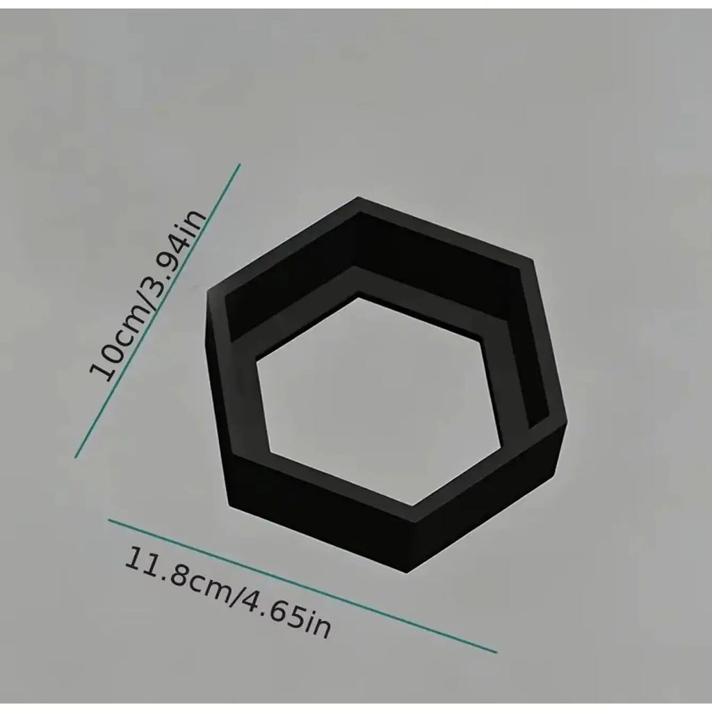 Repisas hexagonales de pared, 3 piezas