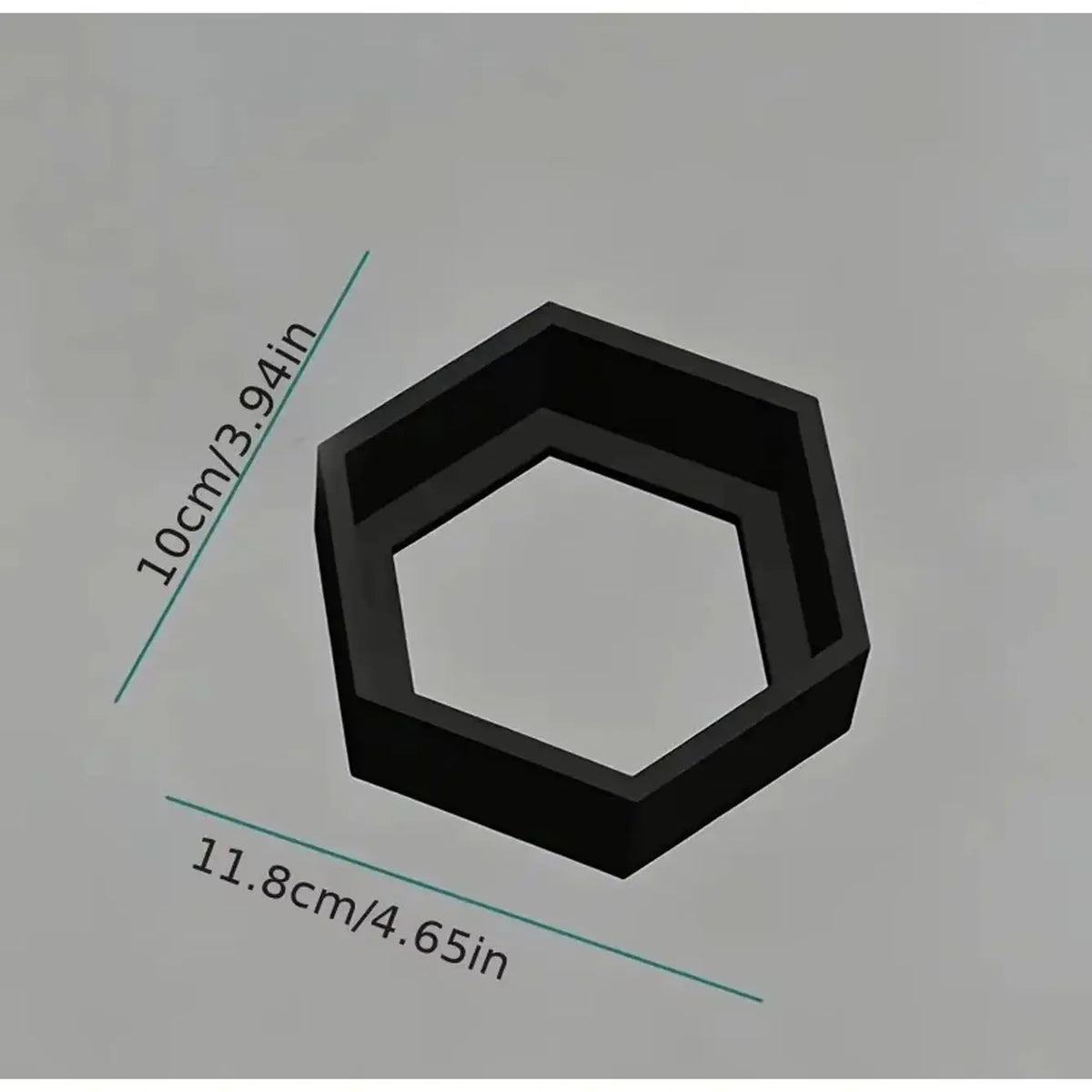 Repisas hexagonales de pared, 3 piezas