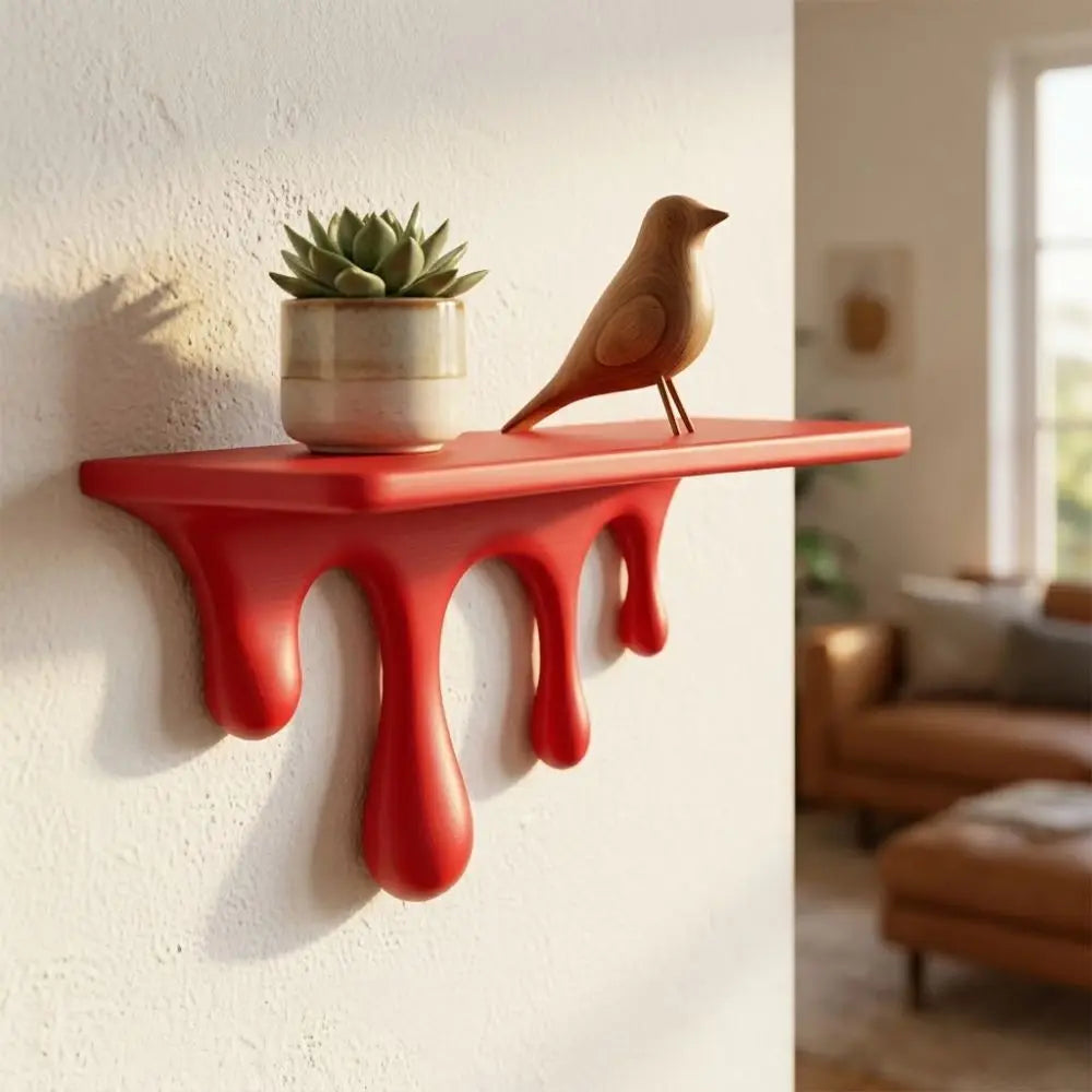 Repisa decorativa de pared con gotas