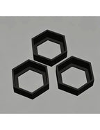 Repisas hexagonales de pared, 3 piezas