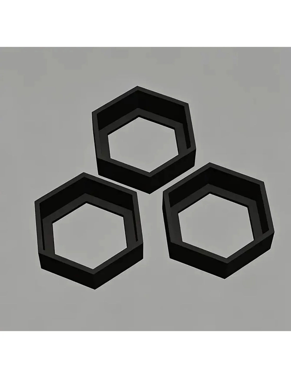 Repisas hexagonales de pared, 3 piezas