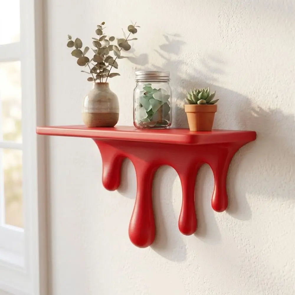 Repisa decorativa de pared con gotas