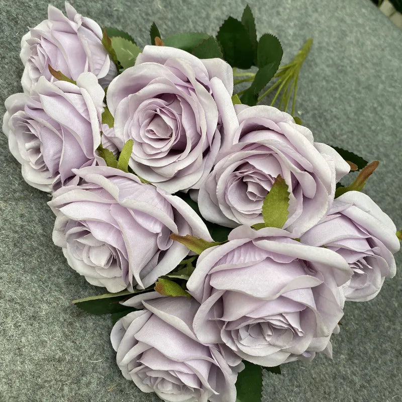 Ramo de rosas artificiales de 9 flores