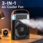 Ventilador de escritorio USB con nebulizador y luz LED