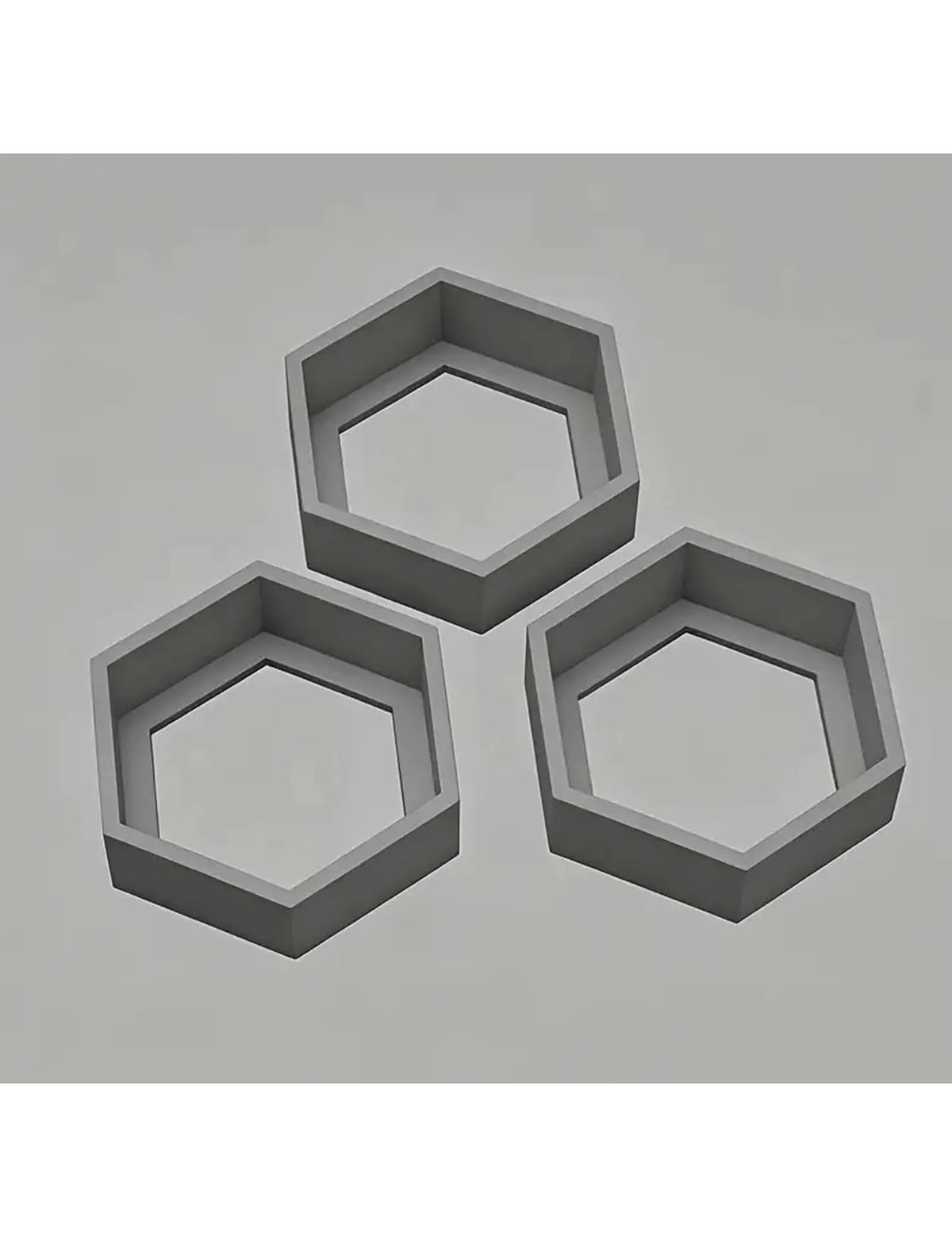 Repisas hexagonales de pared, 3 piezas