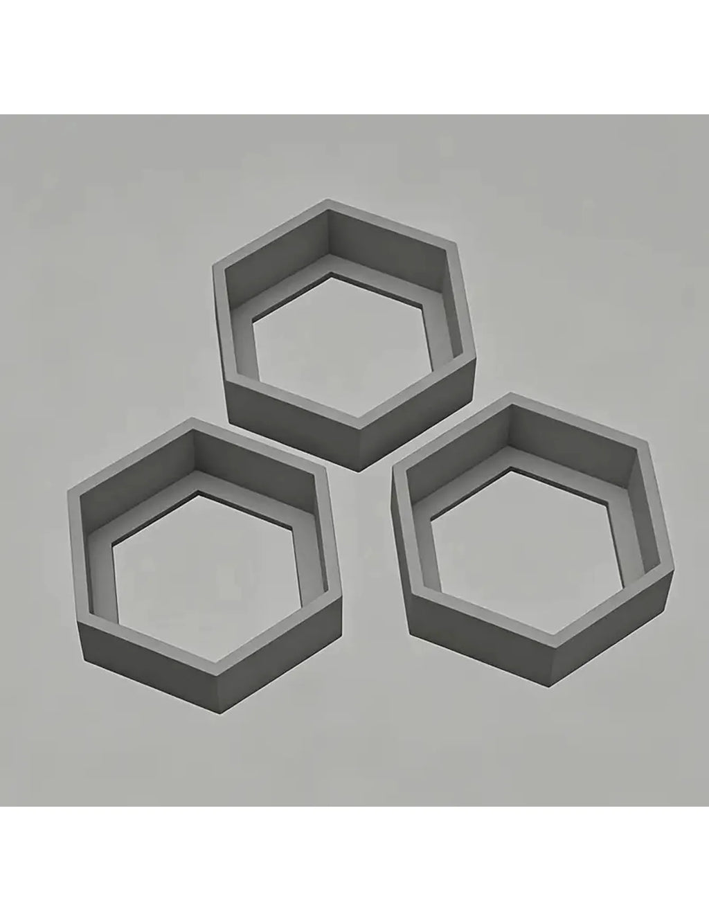 Repisas hexagonales de pared, 3 piezas