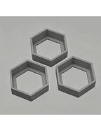 Repisas hexagonales de pared, 3 piezas