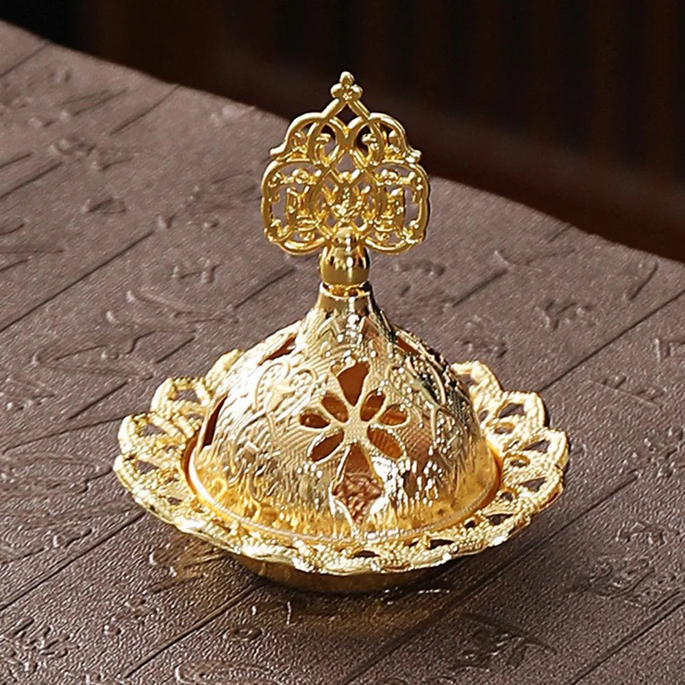 Incensario decorativo dorado