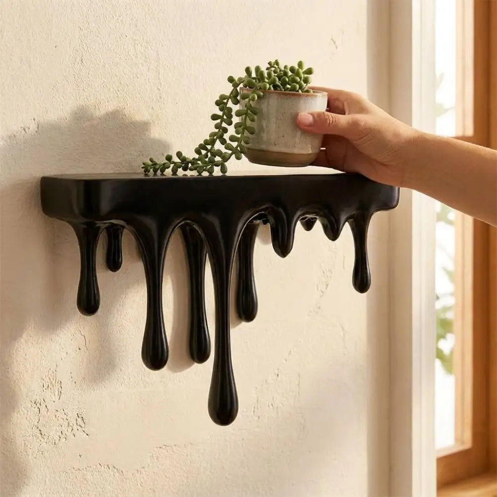 Repisa de pared con efecto derretido